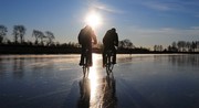 Cycling on a frozen 